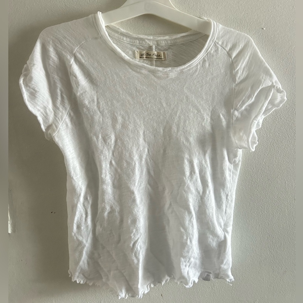 We The Free Lettuce-Edge Be My Baby White Short Sleeve TShirt